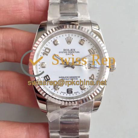 Replica Rolex Datejust 36MM 116234 MIT Stainless Steel 904L White Dial Swiss 3135