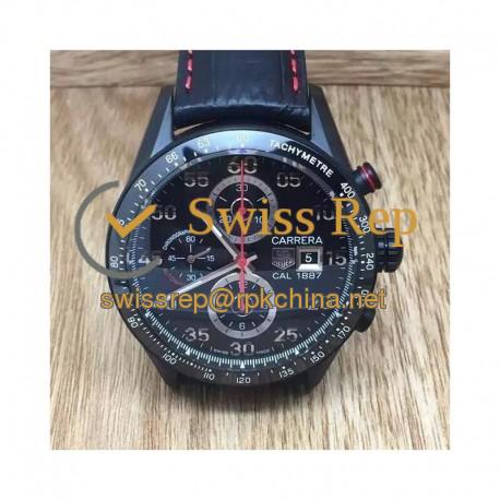 Replica Tag Heuer Carrera Calibre 1887 CAR2A80.FC6237 PVD Black Dial Swiss 7750