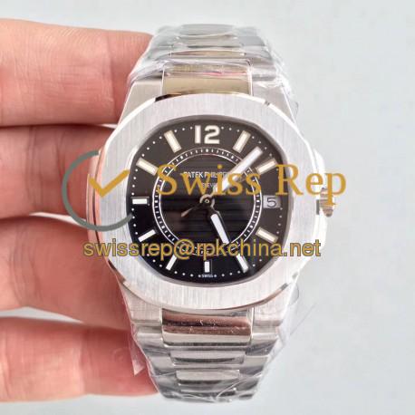 Replica Patek Philippe Nautilus Ladies 7011/1G-010 JJ Stainless Steel Black Dial Swiss Quartz E23-250 S C