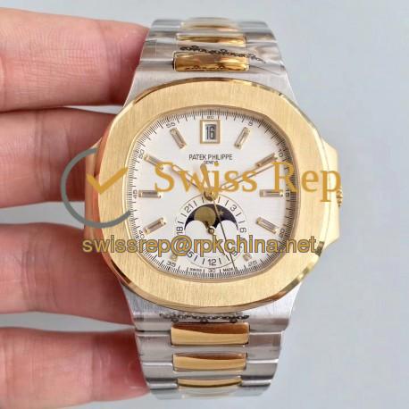 Replica Patek Philippe Nautilus 5726/1A-001 N Yellow Gold & Stainless Steel White Dial Swiss 324 S QA LU 24H/303