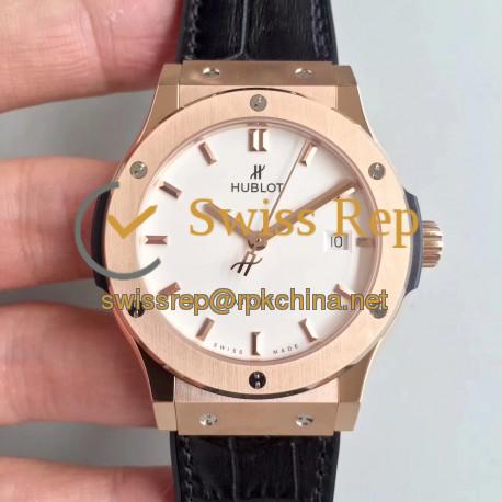 Replica Hublot Classic Fusion King Gold Opalin 511.OX.2611.LR JJ Rose Gold White Dial Swiss HUB1112