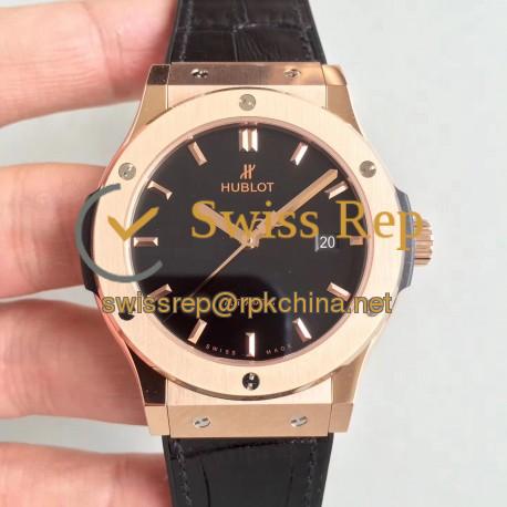 Replica Hublot Classic Fusion King Gold 511.OX.1181.LR JJ Rose Gold Black Dial Swiss HUB1112