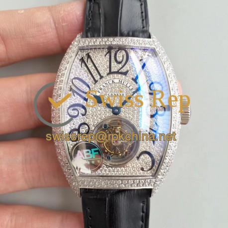 Replica Franck Muller Cintree Curvex Imperial Tourbillon 8880 T ABF Stainless Steel & Diamonds Diamond Dial Swiss Tourbillon