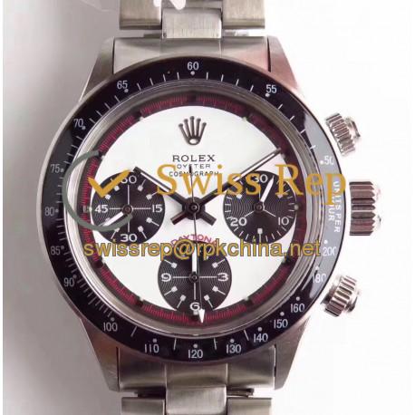 Replica Rolex Daytona Cosmograph Paul Newman 6241 N Stainless Steel White Dial Valjoux 72