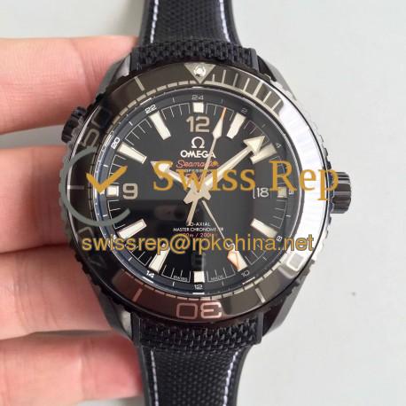 Replica Omega Seamaster Planet Ocean 600M GMT Deep Black 215.92.46.22.01.001 JH PVD Black Dial Swiss 8906