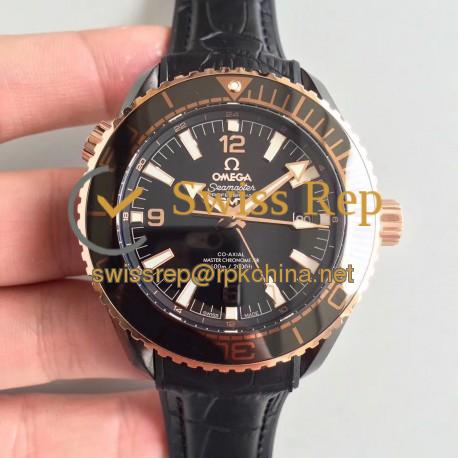 Replica Omega Seamaster Planet Ocean 600M GMT Deep Black 215.63.46.22.01.001 JH PVD Black Dial Swiss 8906