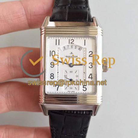 Replica Jaeger-LeCoultre Grande Reverso 986 Duodate Q3748421 N Stainless Steel Silver Dial Swiss JLC 986