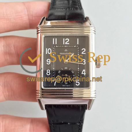 Replica Jaeger-LeCoultre Grande Reverso 986 N Stainless Steel Black Dial Swiss JLC 986