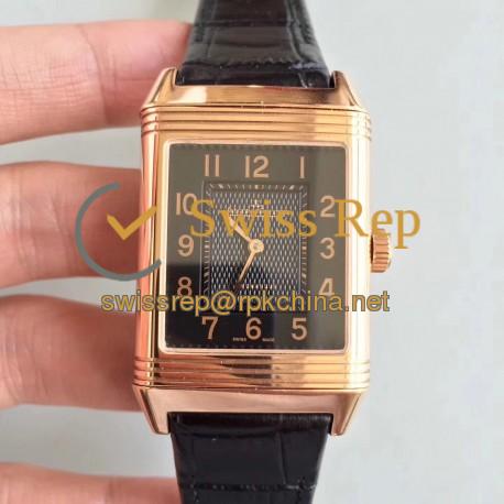 Replica Jaeger-LeCoultre Grande Reverso 986 N Rose Gold Black Dial Swiss JLC 986