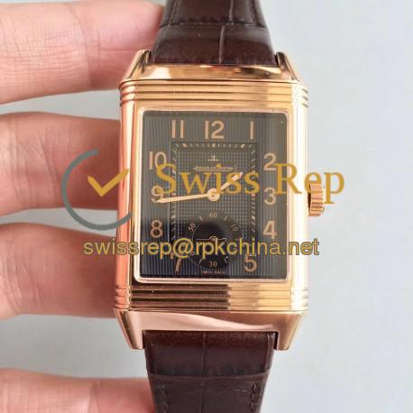 Replica Jaeger-LeCoultre Grande Reverso 986 N Rose Gold Black Dial Swiss JLC 986