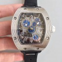 Replica Richard Mille RM018 Tourbillon Hommage A Boucheron N Stainless Steel Blue Skeleton Dial M6T51