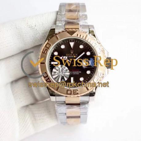 Replica Rolex Yacht-Master 40 116621 JF Stainless Steel & Rose Gold Chocolate Dial Swiss 2836-2