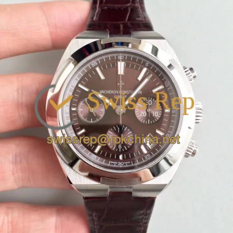 Replica Vacheron Constantin Overseas Chronograph 5500V/110A-B147 JF Stainless Steel Chocolate Dial Swiss 7750