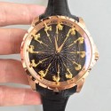 Replica Roger Dubuis Excalibur Knights Of The Round Table II RDDBEX0511 N Rose Gold Black Dial M6T15