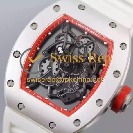 Replica Richard Mille RM035 White PVD Red Dial M9015