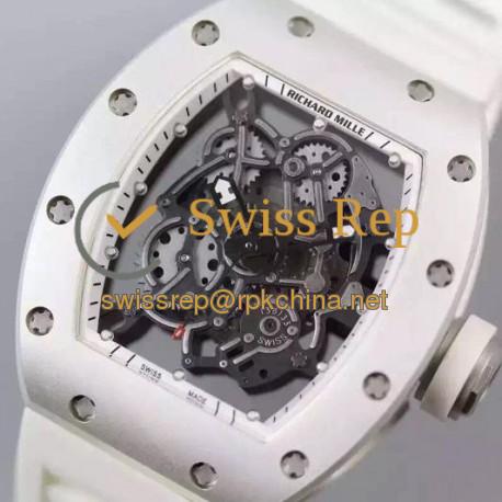 Replica Richard Mille RM035 White PVD White Dial M9015