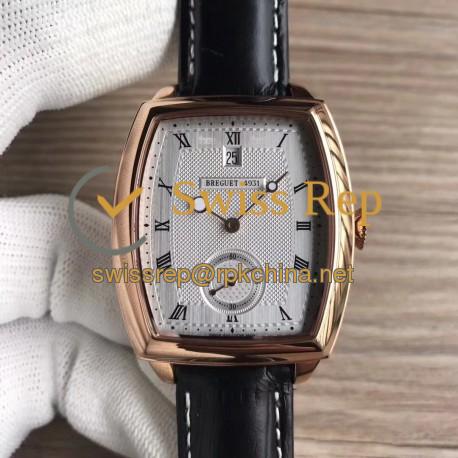 Replica Breguet Heritage Big Date 5480BR/12/996 N Rose Gold Silver Dial Swiss 2824-2