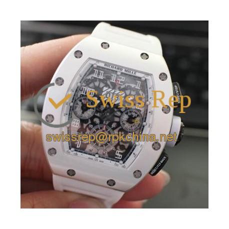 Replica Richard Mille RM011-FM Felipe Massa Chronograph White PVD White Dial Swiss 7750