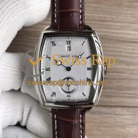 Replica Breguet Heritage Big Date 5480BB/12/996 N Stainless Steel Silver Dial Swiss 2824-2