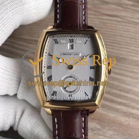 Replica Breguet Heritage Big Date 5480BA/12/996 N Yellow Gold Silver Dial Swiss 2824-2