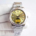 Replica Rolex Oyster Perpetual 34 114300 2018 UB Stainless Steel Champagne Dial Swiss 2836-2