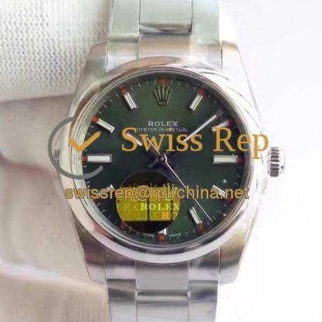 Replica Rolex Oyster Perpetual 39 114300 2018 UB Stainless Steel Green Dial Swiss 2836-2