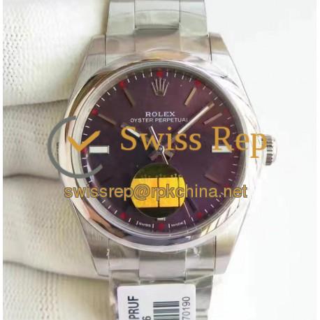 Replica Rolex Oyster Perpetual 39 114300 2018 UB Stainless Steel Red Dial Swiss 2836-2