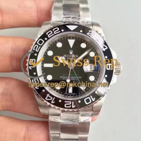 Replica Rolex GMT-Master II 116710LN V7 Stainless Steel Black Dial Swiss 2836-2