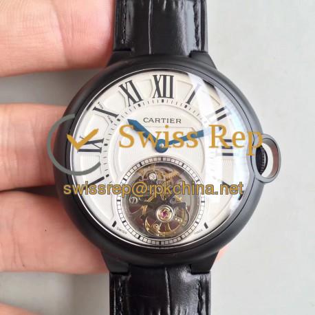 Replica Ballon Bleu De Cartier Tourbillon 2018 42MM N PVD White Dial Swiss Tourbillon