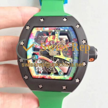 Replica Richard Mille RM068-01 Tourbillon Kongo KV Ceramic Multicolored Skeleton Dial M8215