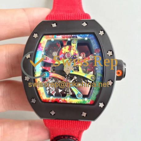 Replica Richard Mille RM068-01 Tourbillon Kongo KV Ceramic Multicolored Skeleton Dial M8215