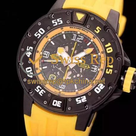 Replica Richard Mille RM028 PVD Yellow Dial Swiss 7751