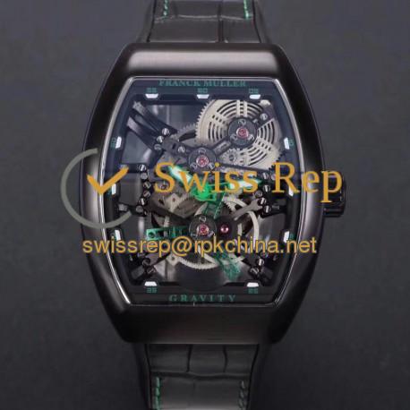 Replica Franck Muller Vanguard Gravity Skeleton V 45 T GRAVITY CS SQT N PVD Skeleton Dial M9015