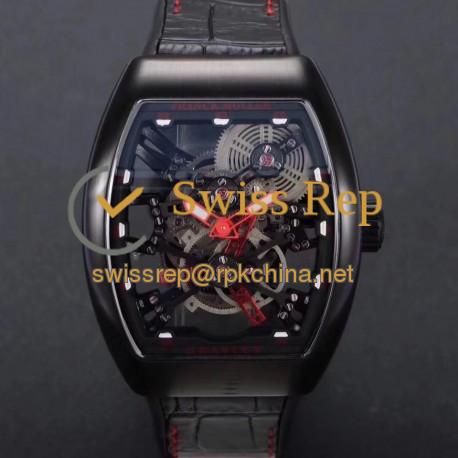 Replica Franck Muller Vanguard Gravity Skeleton V 45 T GRAVITY CS SQT N PVD Skeleton Dial M9015