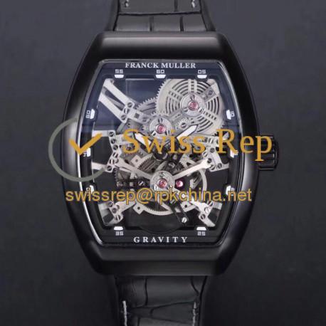 Replica Franck Muller Vanguard Gravity Skeleton V 45 T GRAVITY CS SQT N PVD Skeleton Dial M9015