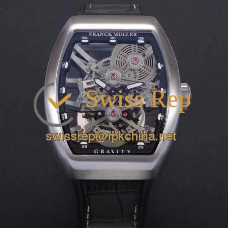 Replica Franck Muller Vanguard Gravity Skeleton V 45 T GRAVITY CS SQT N Stainless Steel Skeleton Dial M9015