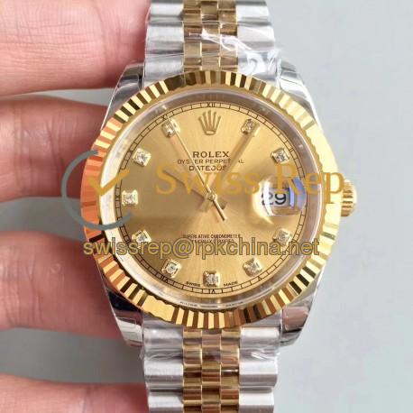 Replica Rolex Datejust II 116333 41MM EW Stainless Steel & Yellow Gold Champagne Dial Swiss 3235