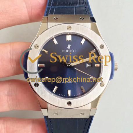 Replica Hublot Classic Fusion Titanium Blue 511.NX.7170.LR SR Titanium Blue Dial Swiss HUB1112