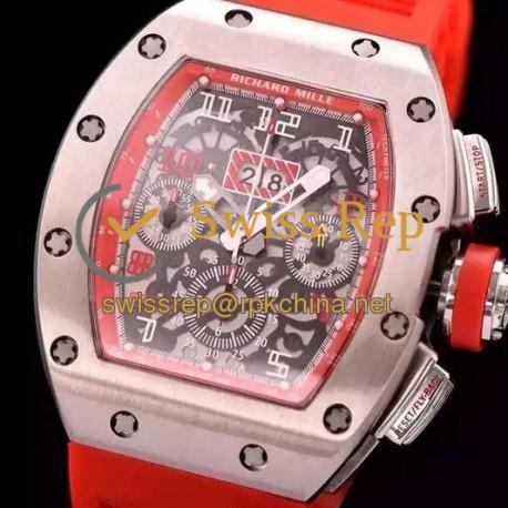 Replica Richard Mille RM011-FM Felipe Massa Chronograph Titanium Red Dial Swiss 7750