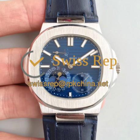 Replica Patek Philippe Nautilus Moonphase 5712G-001 N Stainless Steel Blue Dial Swiss 240 PS IRM C LU