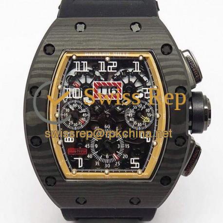 Replica Richard Mille RM011-FM Felipe Massa Chronograph Forged Carbon Yellow Dial Swiss 7750