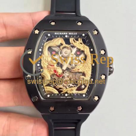 Replica Richard Mille RM57-01 Jackie Chan PVD Yellow Gold Dial Dial M9015