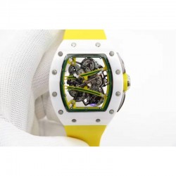 RM59-01M White Ceramic Green Skeleton Dial M8215