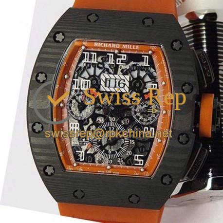 Replica Richard Mille RM011-FM Felipe Massa Chronograph Forged Carbon Orange Dial Swiss 7750