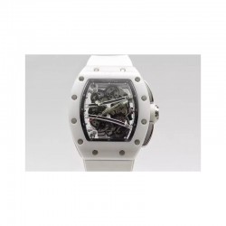 RM59-01M White Ceramic Black Skeleton Dial M8215