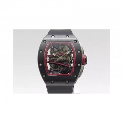 RM59-01M Black Ceramic Red Skeleton Dial M8215