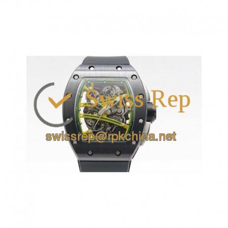 Replica Richard Mille RM59-01M Black Ceramic Green Skeleton Dial M8215