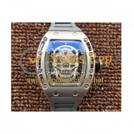 Replica Richard Mille RM052 Titanium Silver Skull Dial M6T51