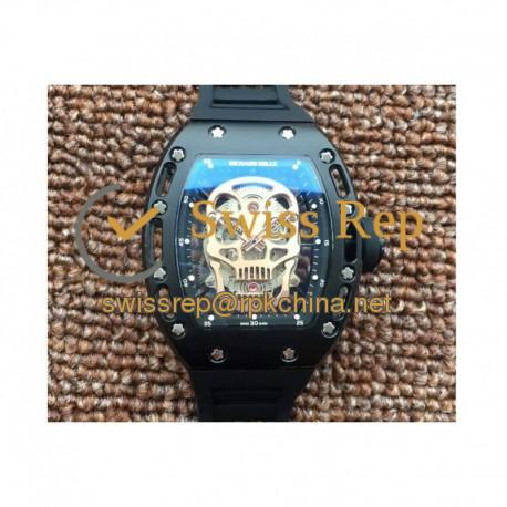 Replica Richard Mille RM052 PVD Rose Gold Skull Dial M6T51