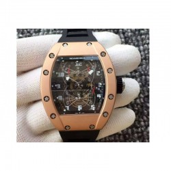 RM022 Aerodyne Dual Time Zone Rose Gold Skeleton Dial M9015